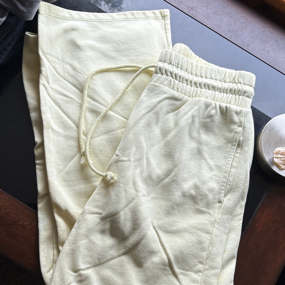 Wild Fable Light Yellow wide leg Joggers
